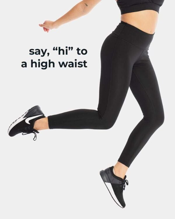 Snowtrends Black High-Waist Leggings – Sleek & Supportive Fit