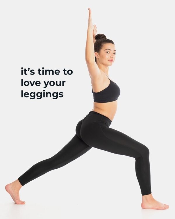 Snowtrends Black High-Waist Leggings – Sleek & Supportive Fit