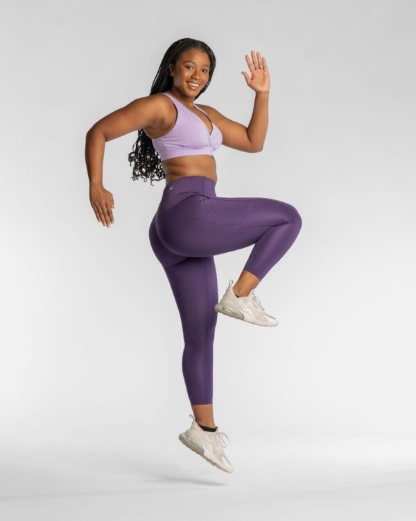 Snowtrends Purple High-Waist Pocket Leggings – Stylish & Functional